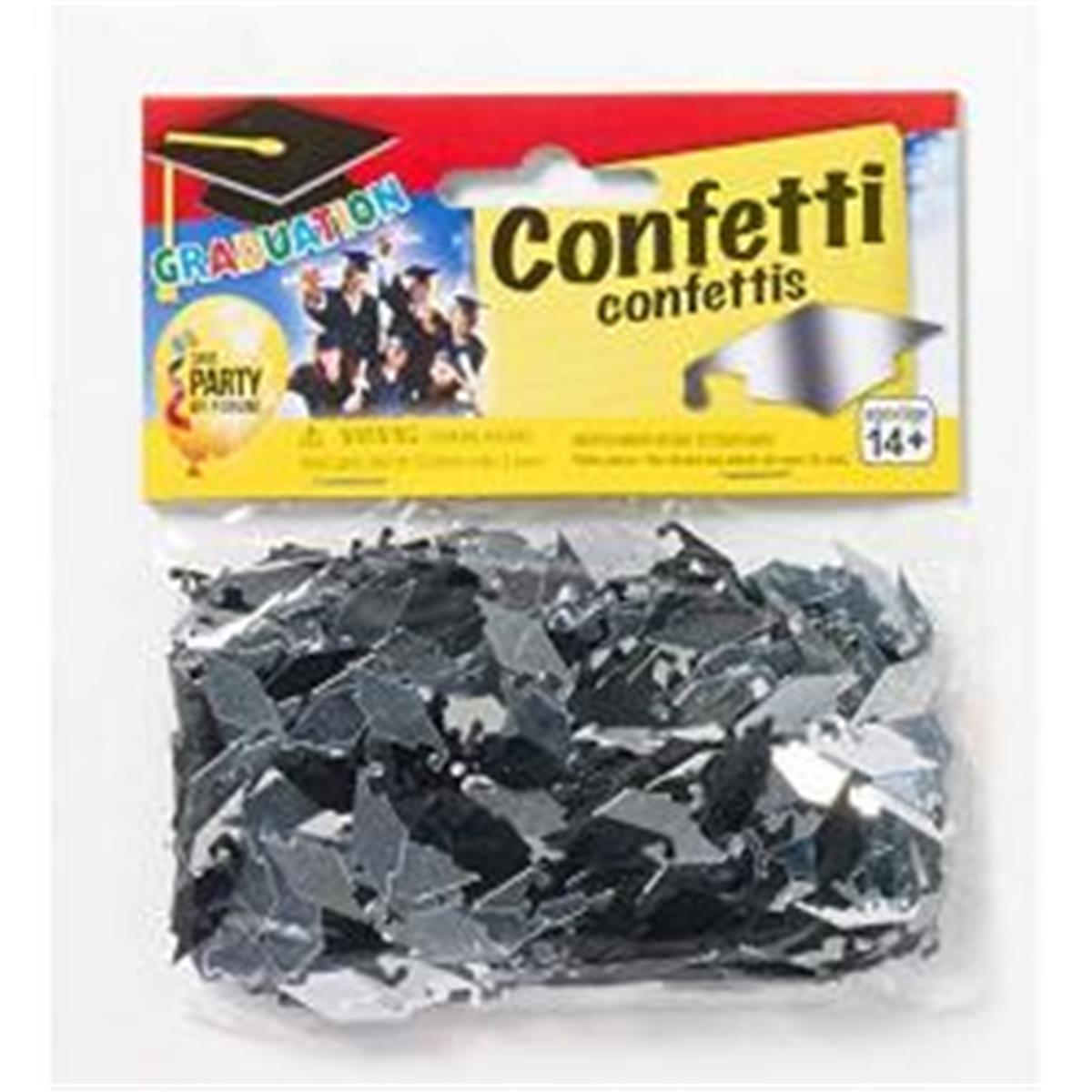 Picture of Forum Novelties 308875 Grad Cap Confetti&#44; Black & Silver