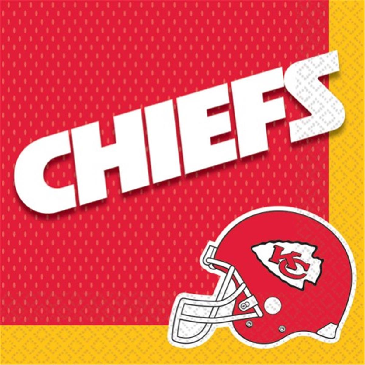 Picture of Amscan 307870 Kansas City Chiefs NFL Lunch Napkin - 16 Count