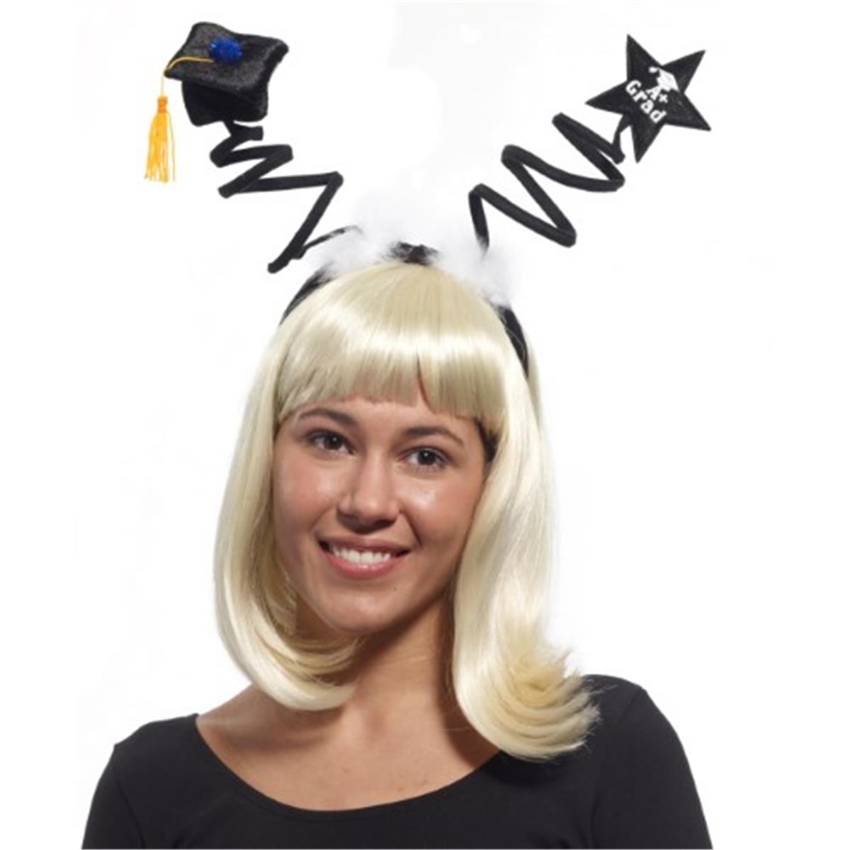 Picture of Forum Novelties 308783 Twirly Graduation Headband&#44; Black