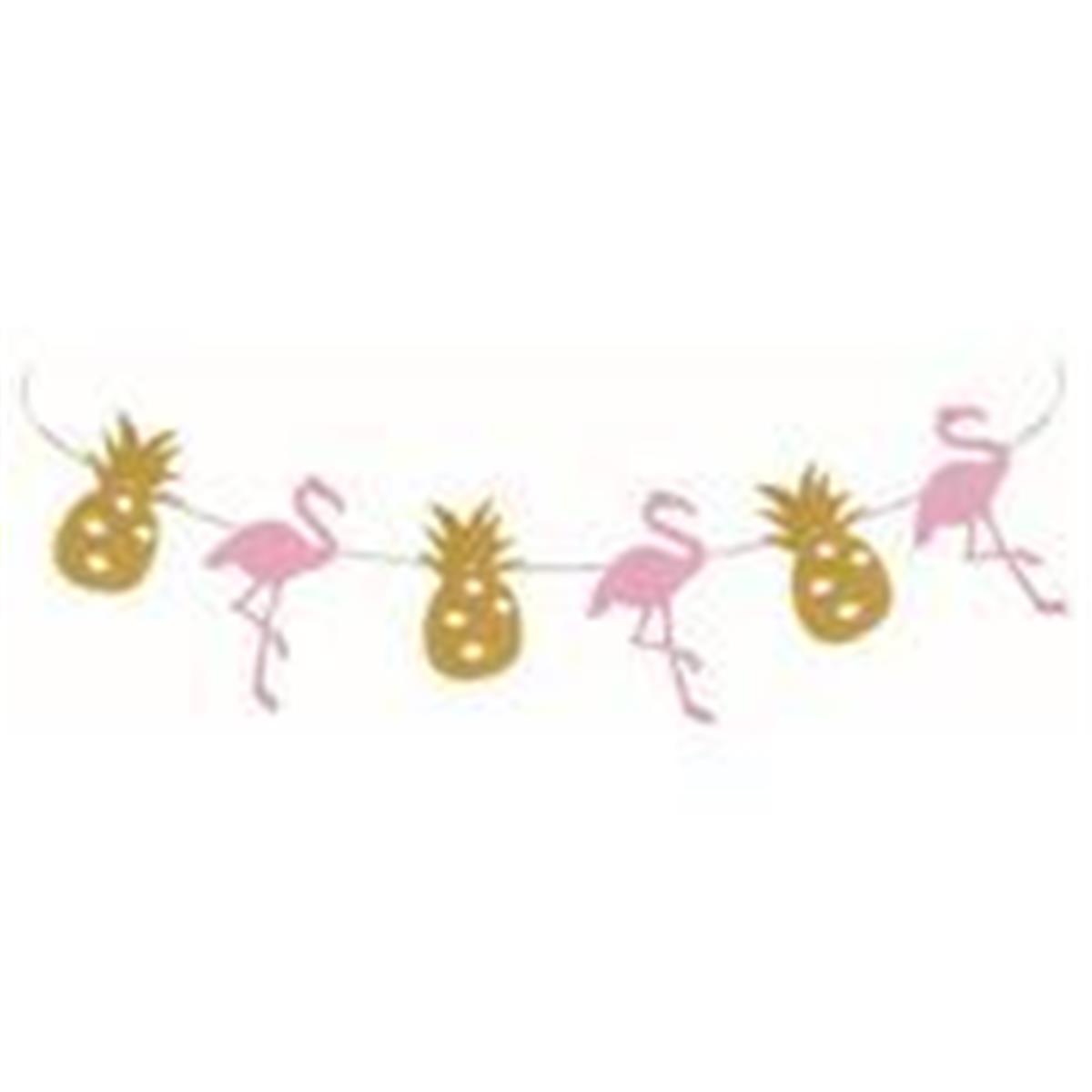 Picture of Forum Novelties 311280 6 ft. Luau Luxe Glitter Flamingo & Pineapple String D