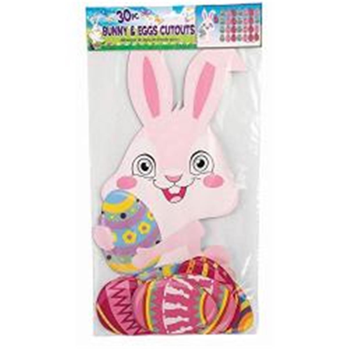 Picture of Forum Novelties 309718 Easter Bunny & Eggs Cut Out Set - 30 Piece