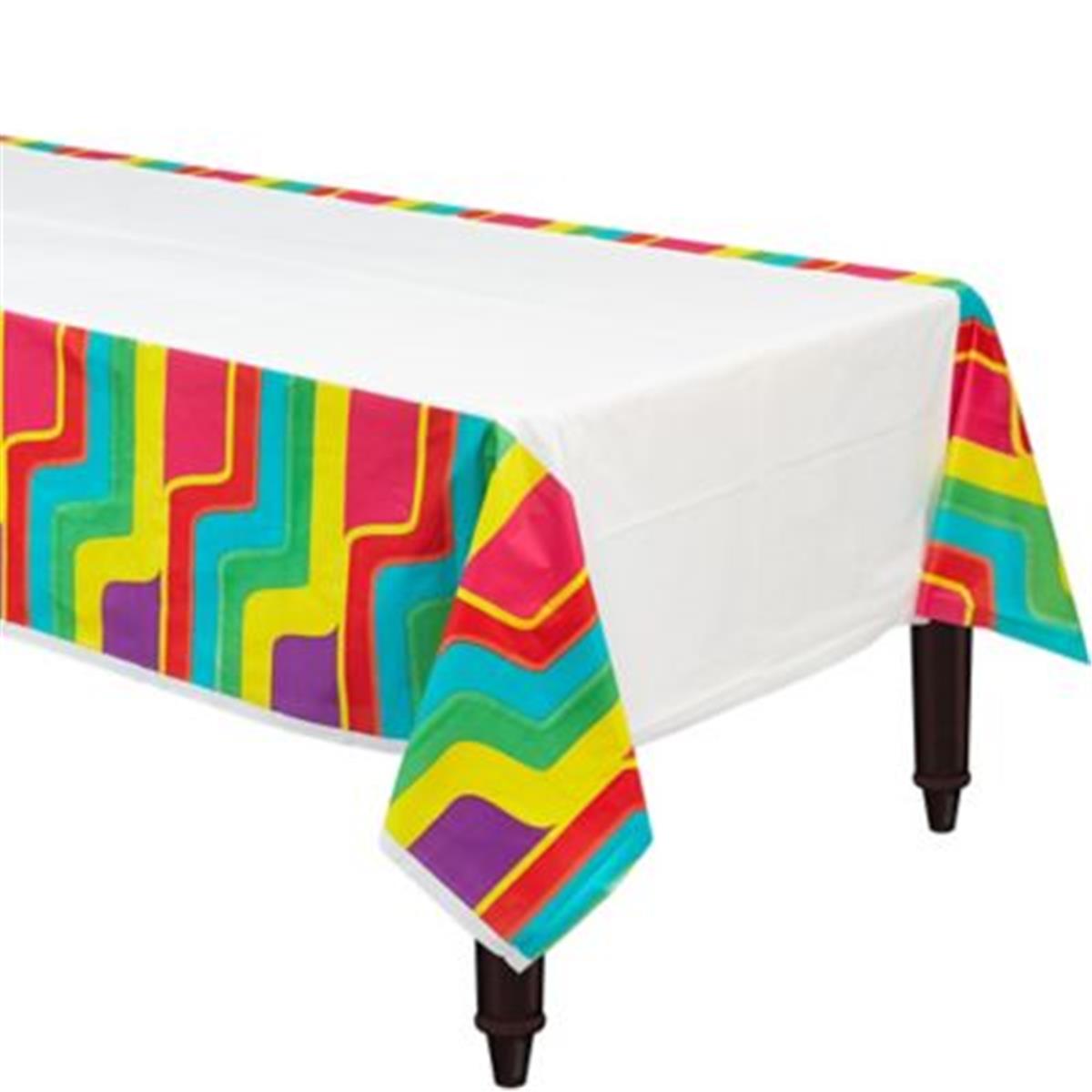 Picture of Amscan 309024 Good Vibes Plastic Table Cover