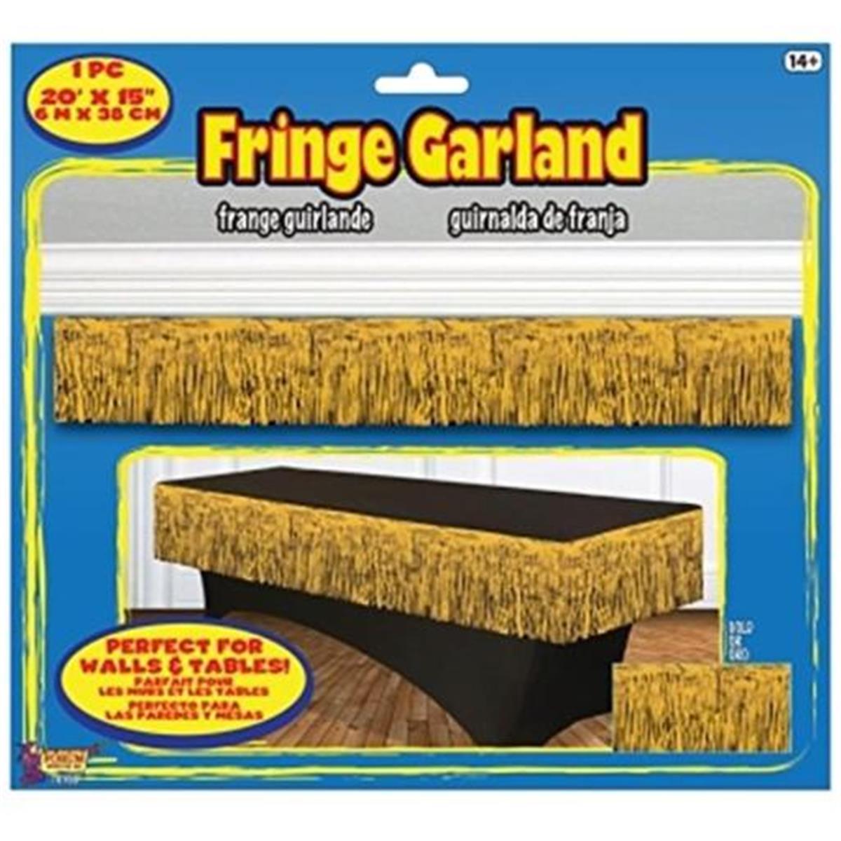 Picture of Forum Novelties 309665 Tinsel Fringle Garland&#44; Gold
