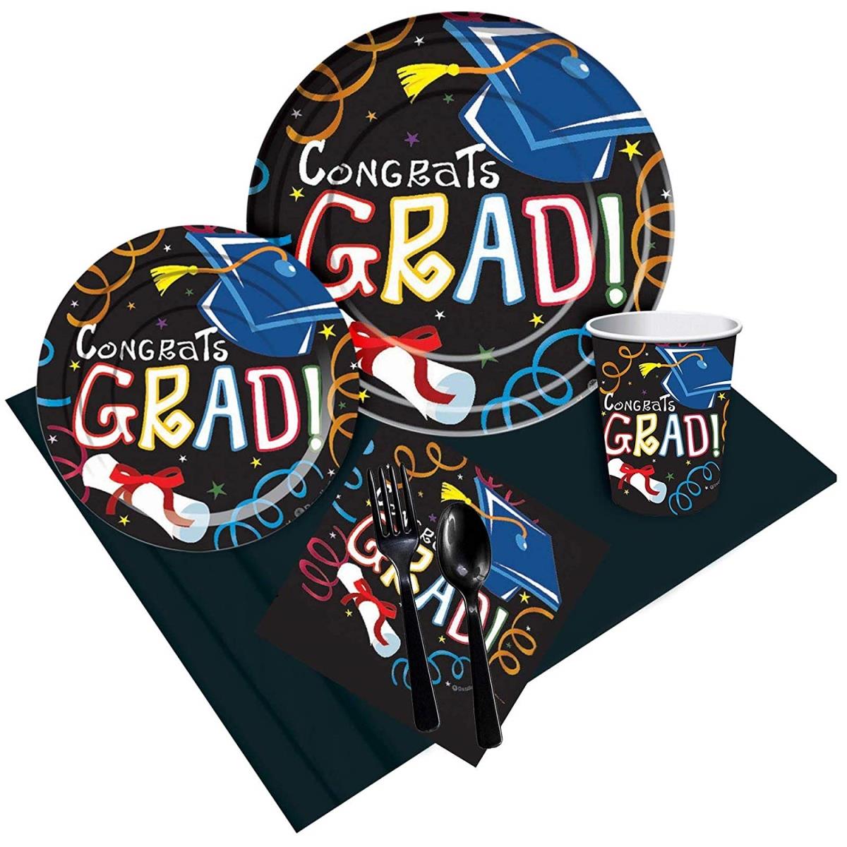 Picture of Buyseason 309593 Congrats Grad Party Pack&#44; Multi Color - Pack of 8