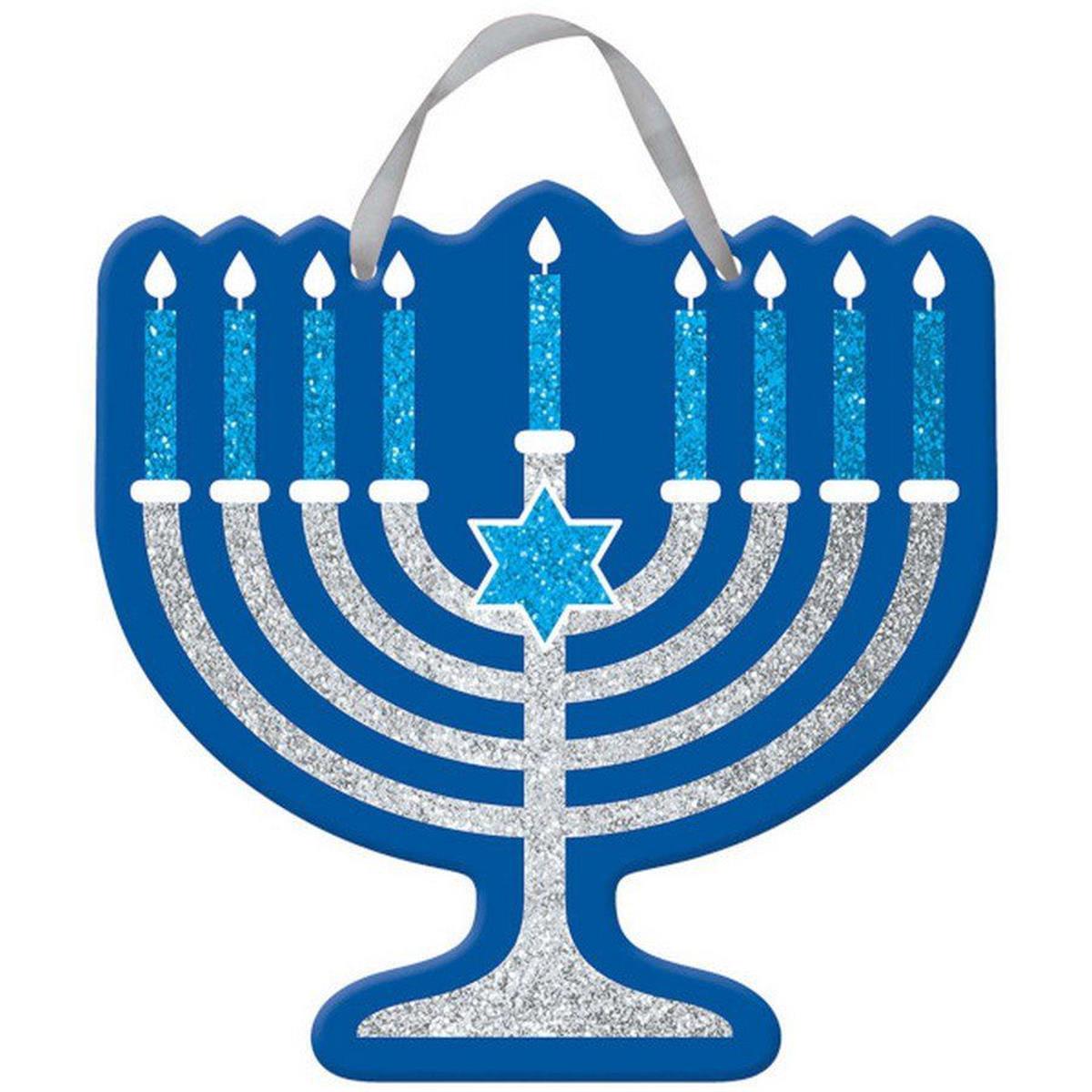 Picture of Amscan 654409 Glitter Hanukkah Sign