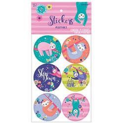 Picture of Amscan 639505 Sloth Party Supplies Loot Party Favours Celebration Stickers&#44; Pack of 24