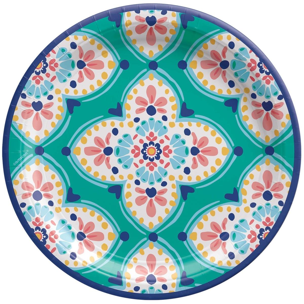 Picture of Amscan 634815 10.5 in. Boho Vibes Lunch Plate - Pack of 8