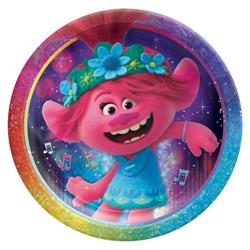 Picture of AMSCAN 644285 Trolls World Tour Prismatic Lunch Plates - 8 per Pack