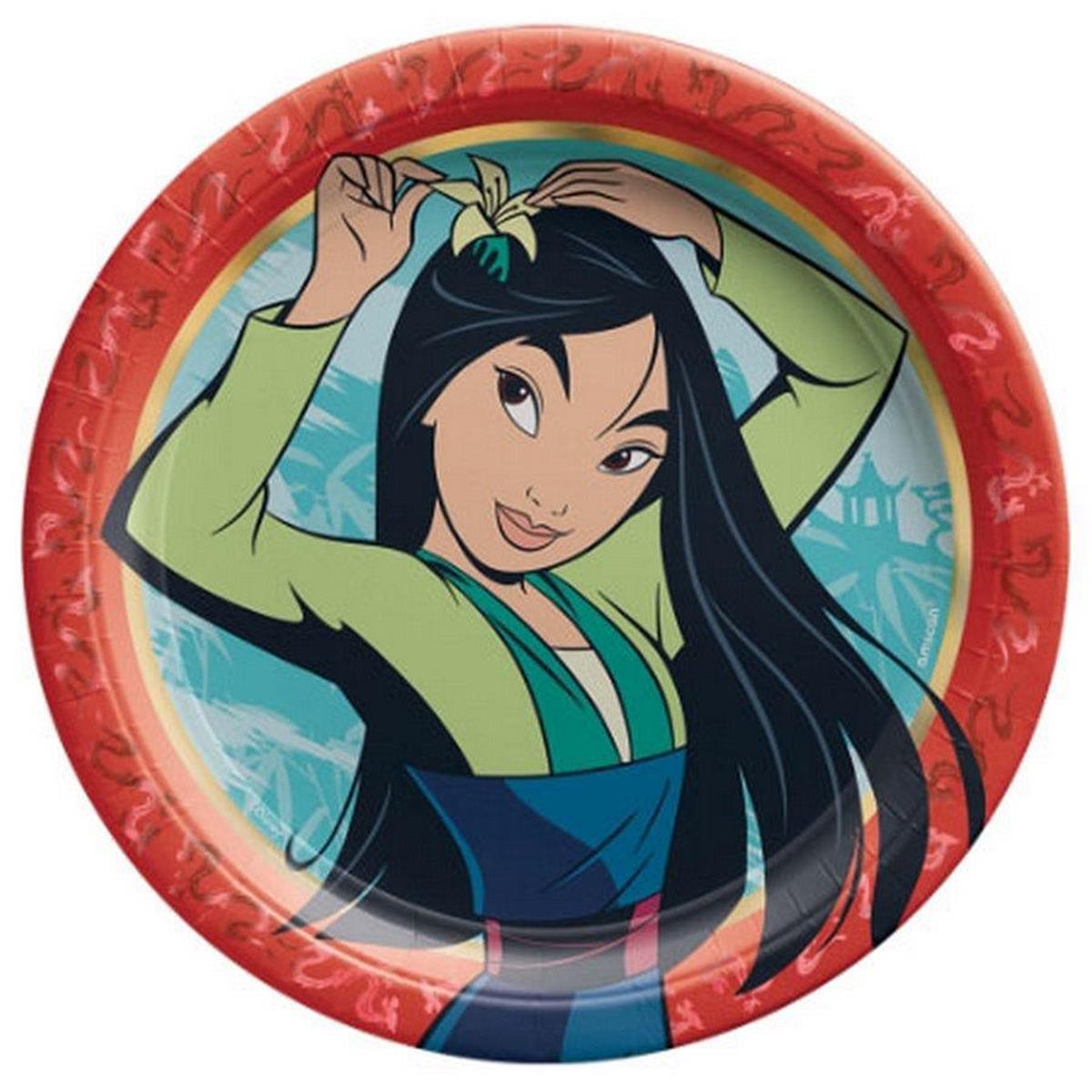 Picture of Amscan 639474 Mulan Dessert Plate - Pack of 8