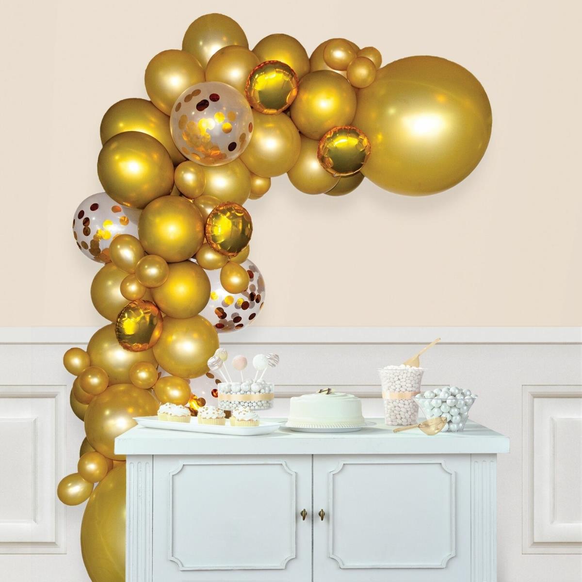 Picture of Amscan 644491 Gold Balloon Garland Kit&#44; 70 Piece