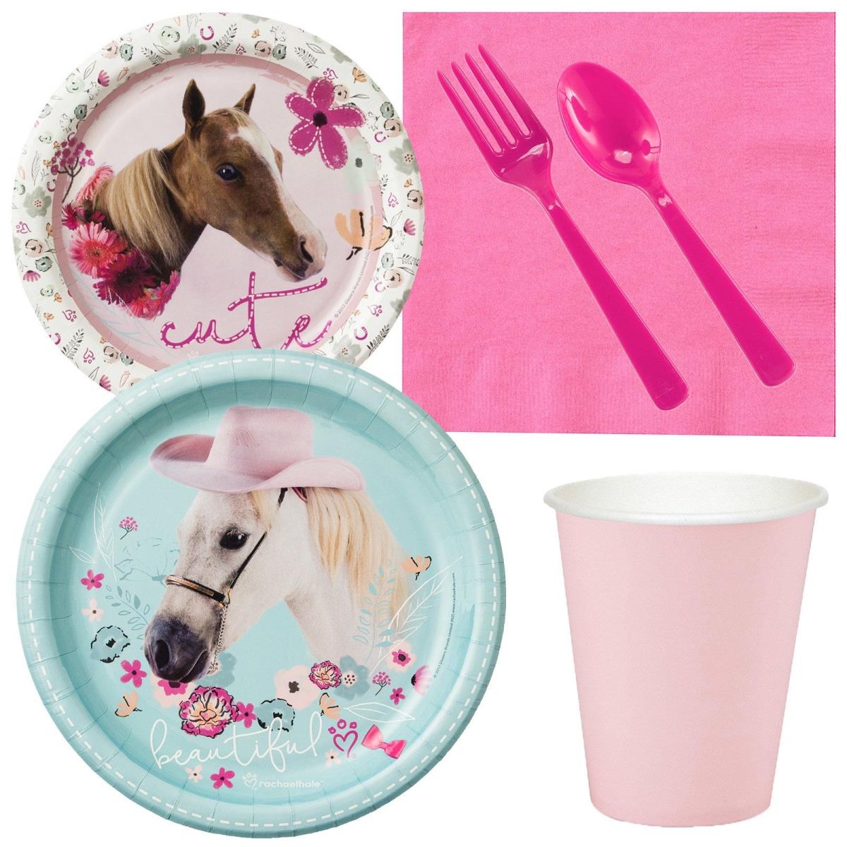 Picture of Costume Supercenter 611901 Rachael Hale Beautiful Horse Standard Tableware Kit - Pack of 8