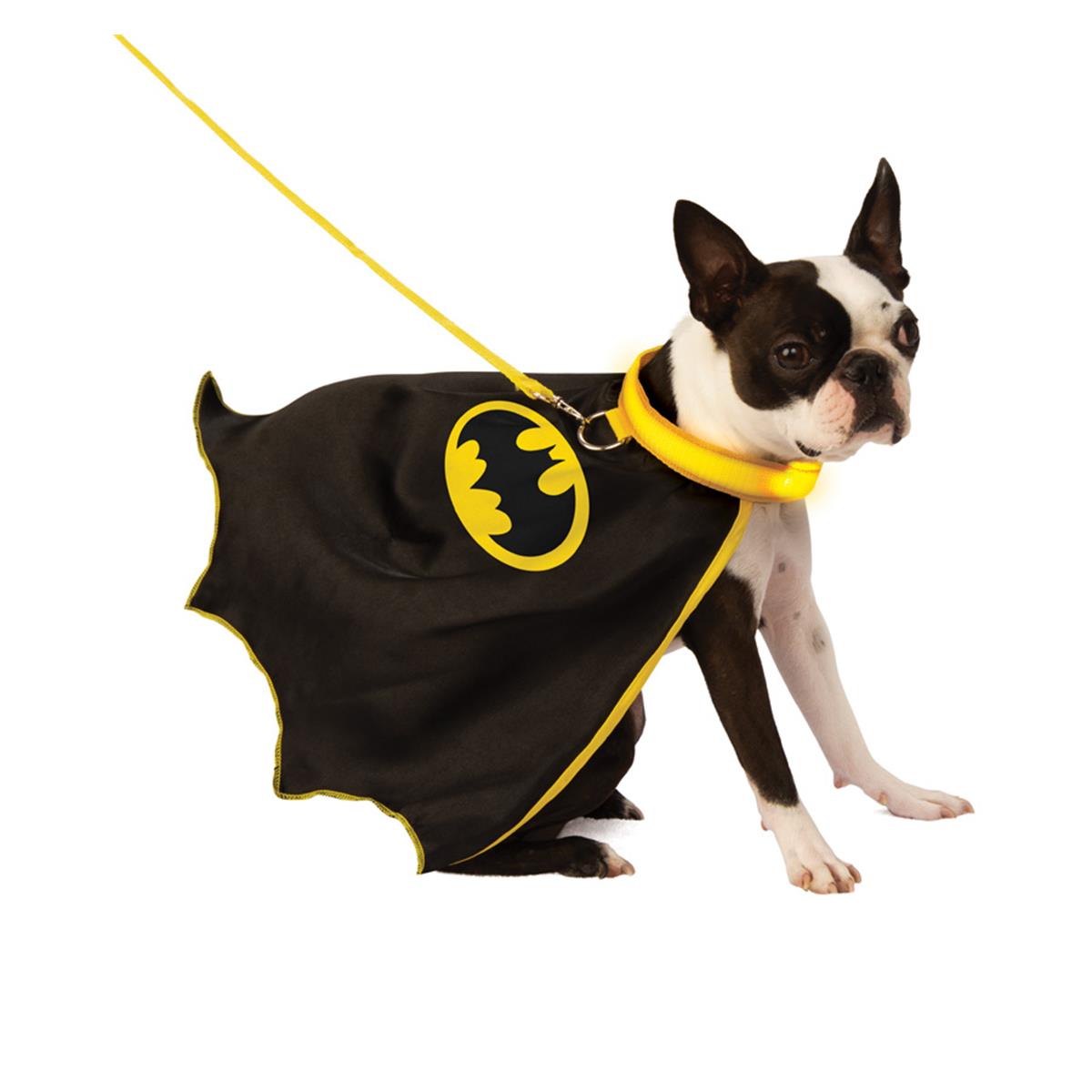 Picture of Rubies 653172 Batman Pet Cape with Light up Collar & Leash&#44; Medium