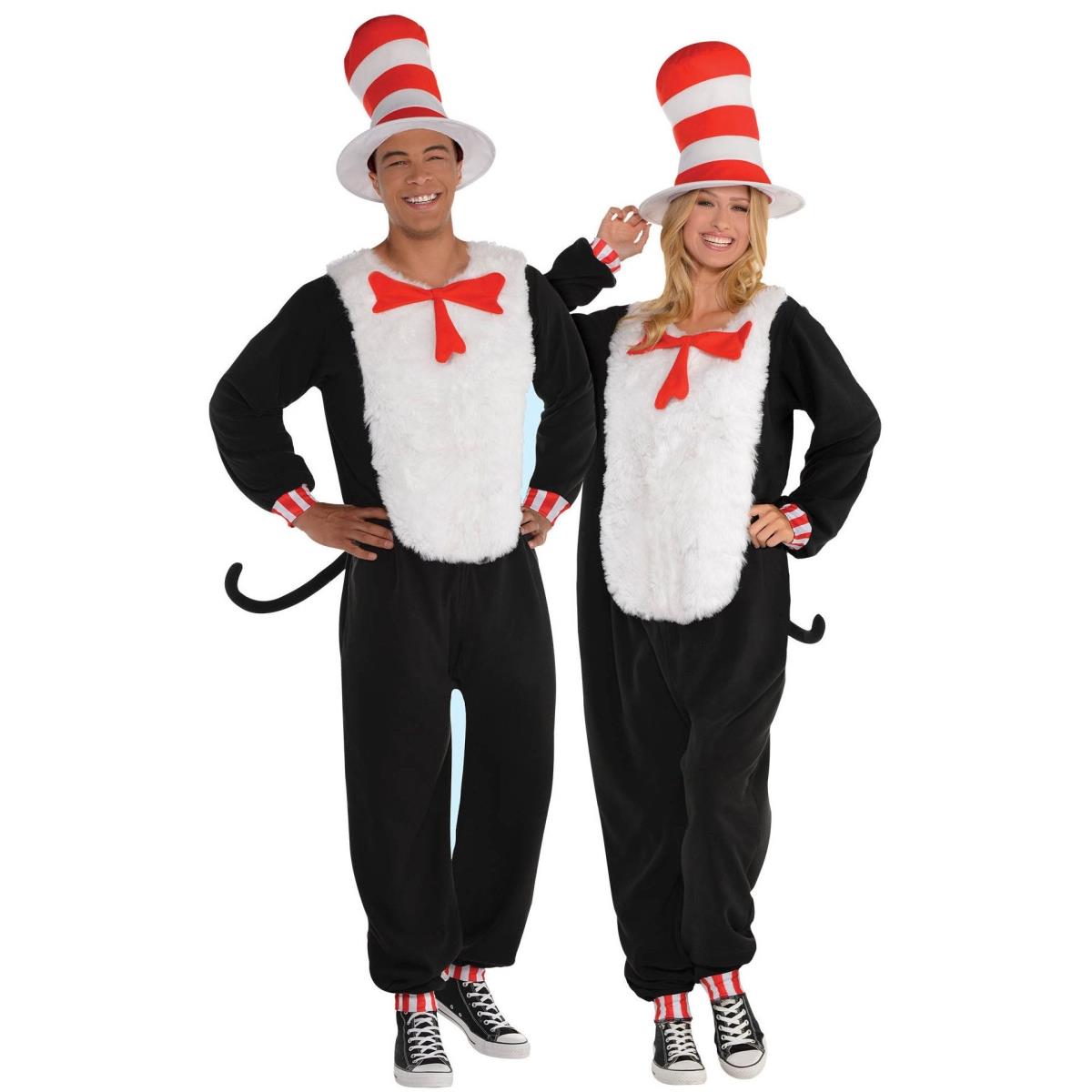 Picture of Amscan 619218 Dr. Seuss Adult Cat in the Hat Jumpsuit Costume&#44; Red & Blue - Small & Medium