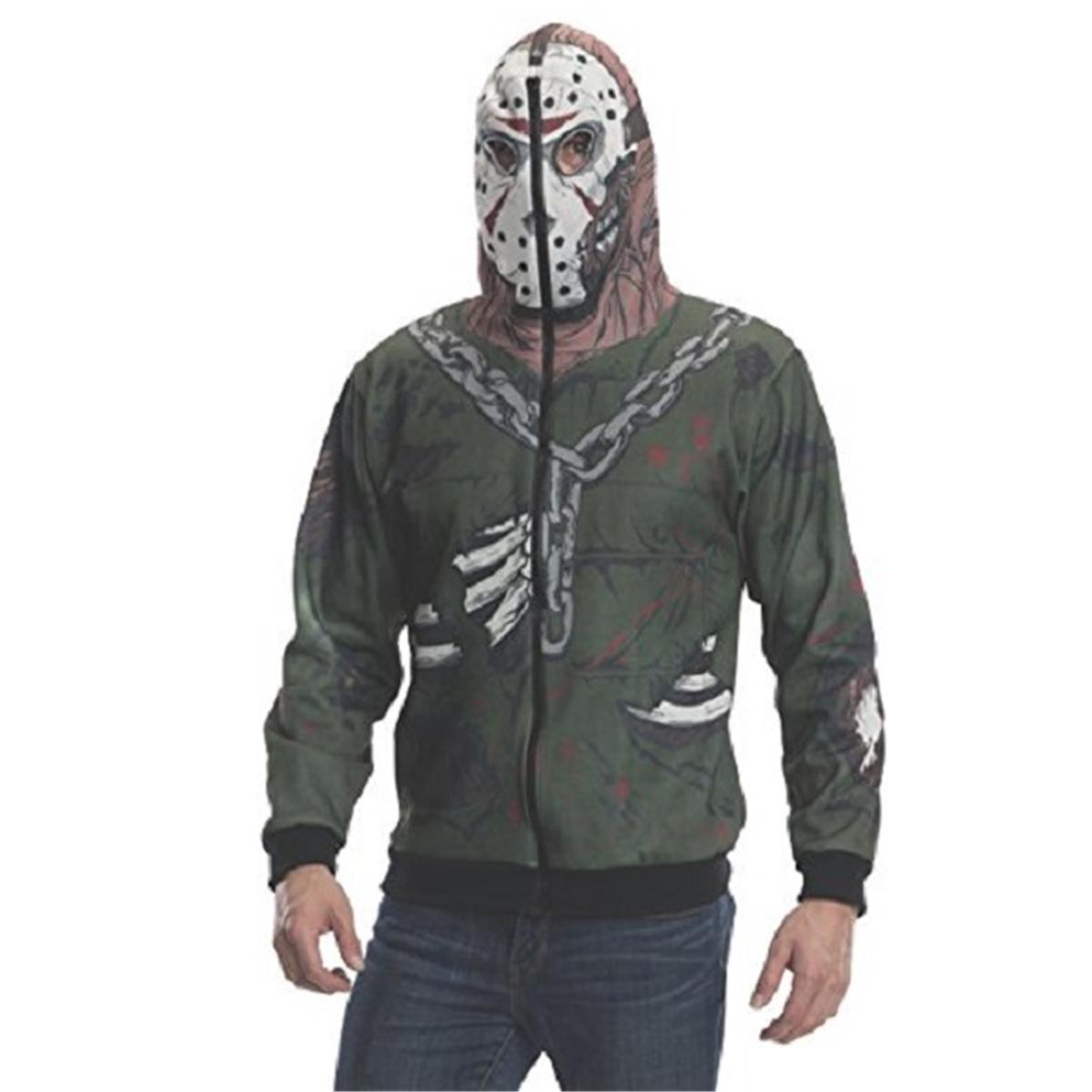 Picture of Rubies Costume 653898 Adult Jason Friday the 13th Hoodie Costume&#44; Extra Small