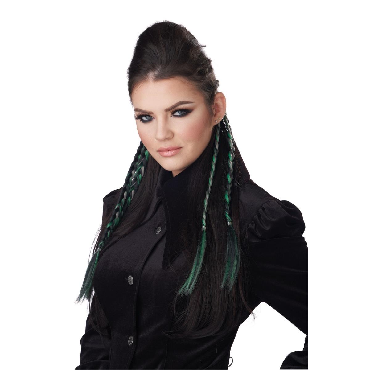 Picture of California Costume 641349 Adult Clip-In Braids Wholesale Halloween Costume - One Size