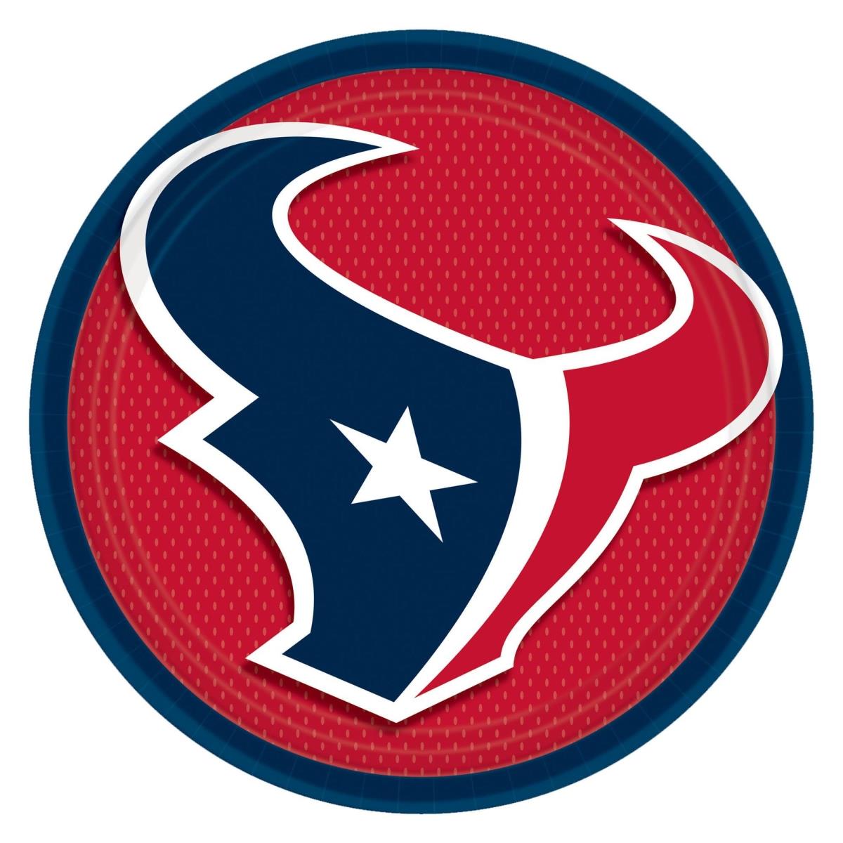 Picture of Amscan 636414 Houston Texans Lunch Plate - 8 Piece