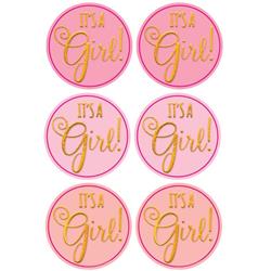 Picture of Amscan 644262 Girl Baby Shower Sticker Seals