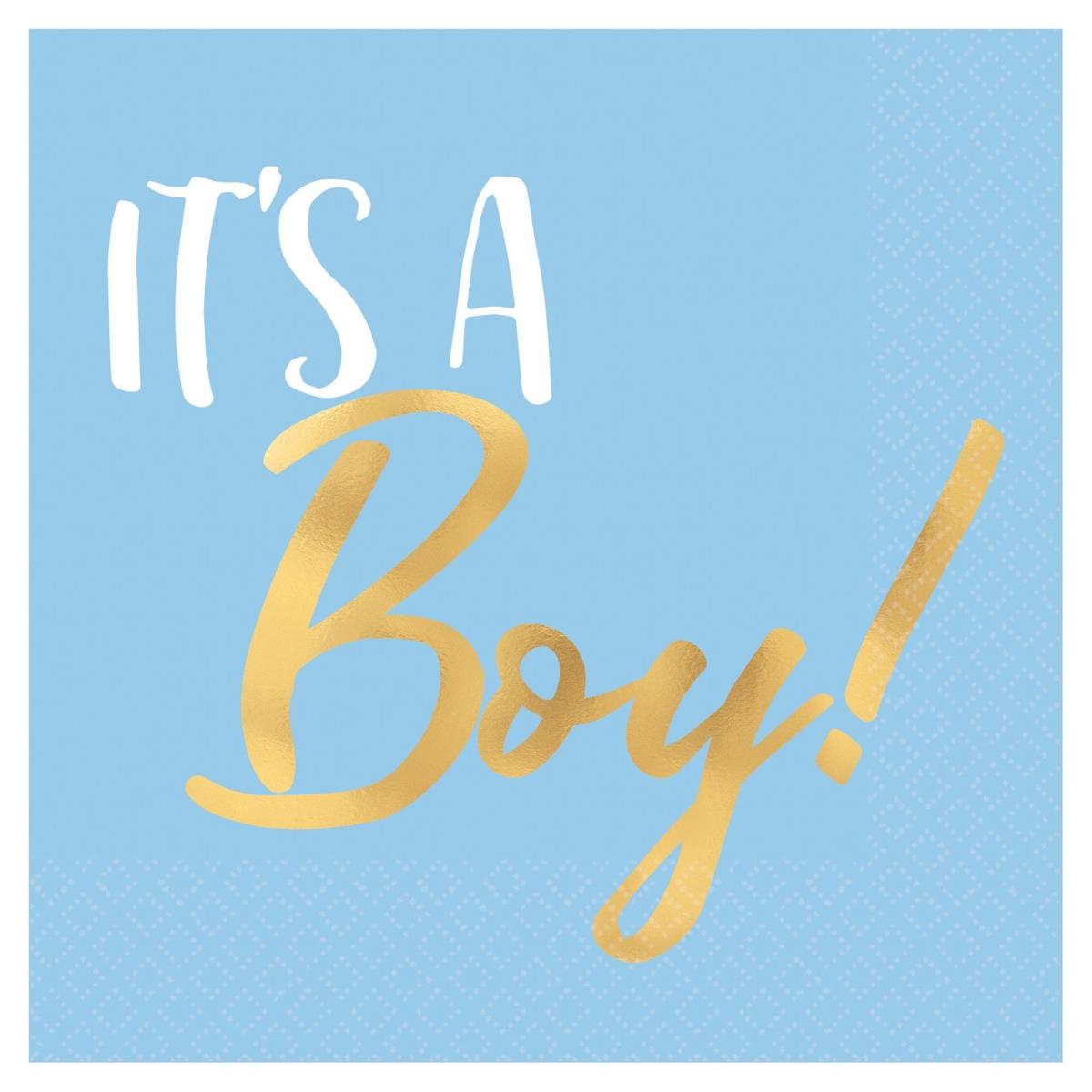 Picture of Amscan 644255 Its A Boy Beverage Napkins - Pack of 16