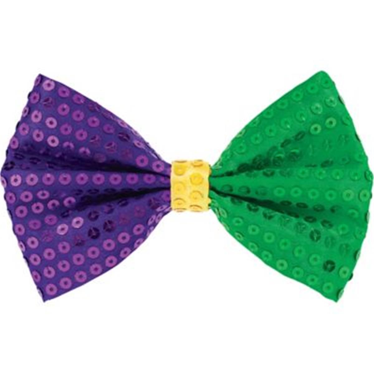 Picture of Amscan 654597 Sequin Mardi Gras Bow Tie&#44; One Size