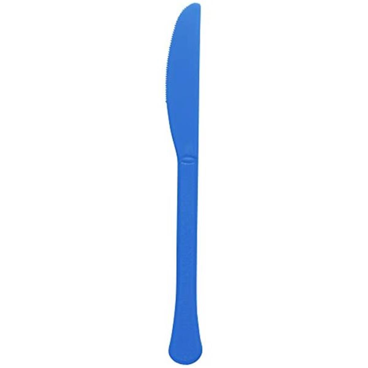Picture of Amscan 261066 Premium Heavy Weight Disposable Plastic Knives&#44; Blue - Set of 20