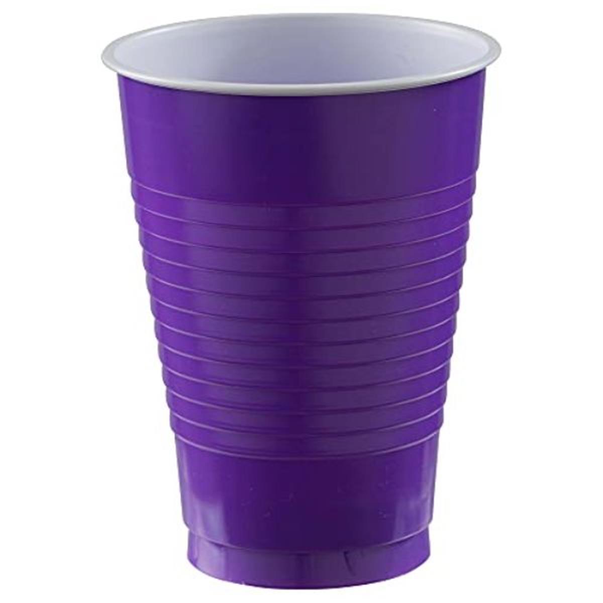 Picture of AMSCAN 262162 12 oz Plastic Cups&#44; Purple - Pack of 20