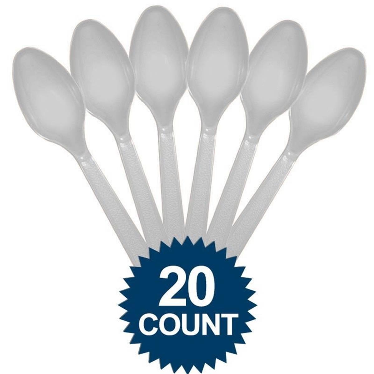 Picture of Amscan 265849 Silver Plastic Spoon - Pack of 20