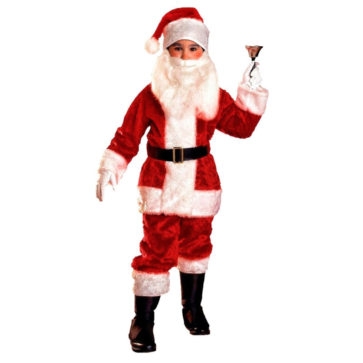 Picture of Rubies 673574 Boys Plush Santa Suit Costume & Accessory Kit&#44; Large