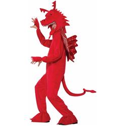 246403 Red Dragon Mascot Costume, One-Size