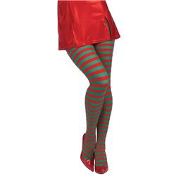 Picture of Forum Novelties Costumes 275127 Christmas Striped Red & Green Tights&#44; Standard