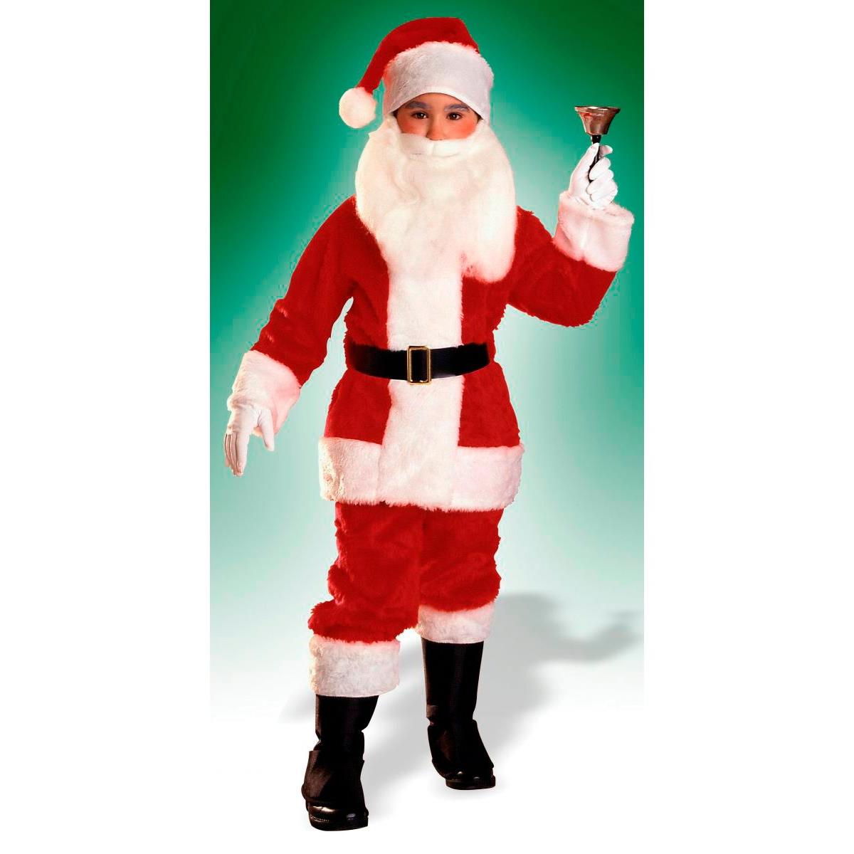 Picture of Rubies 275240 Boys Plush Santa Suit - Large
