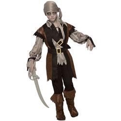 Picture of Forum Novelties 277430 Halloween Boys Zombie Pirate Boy Costume - Small