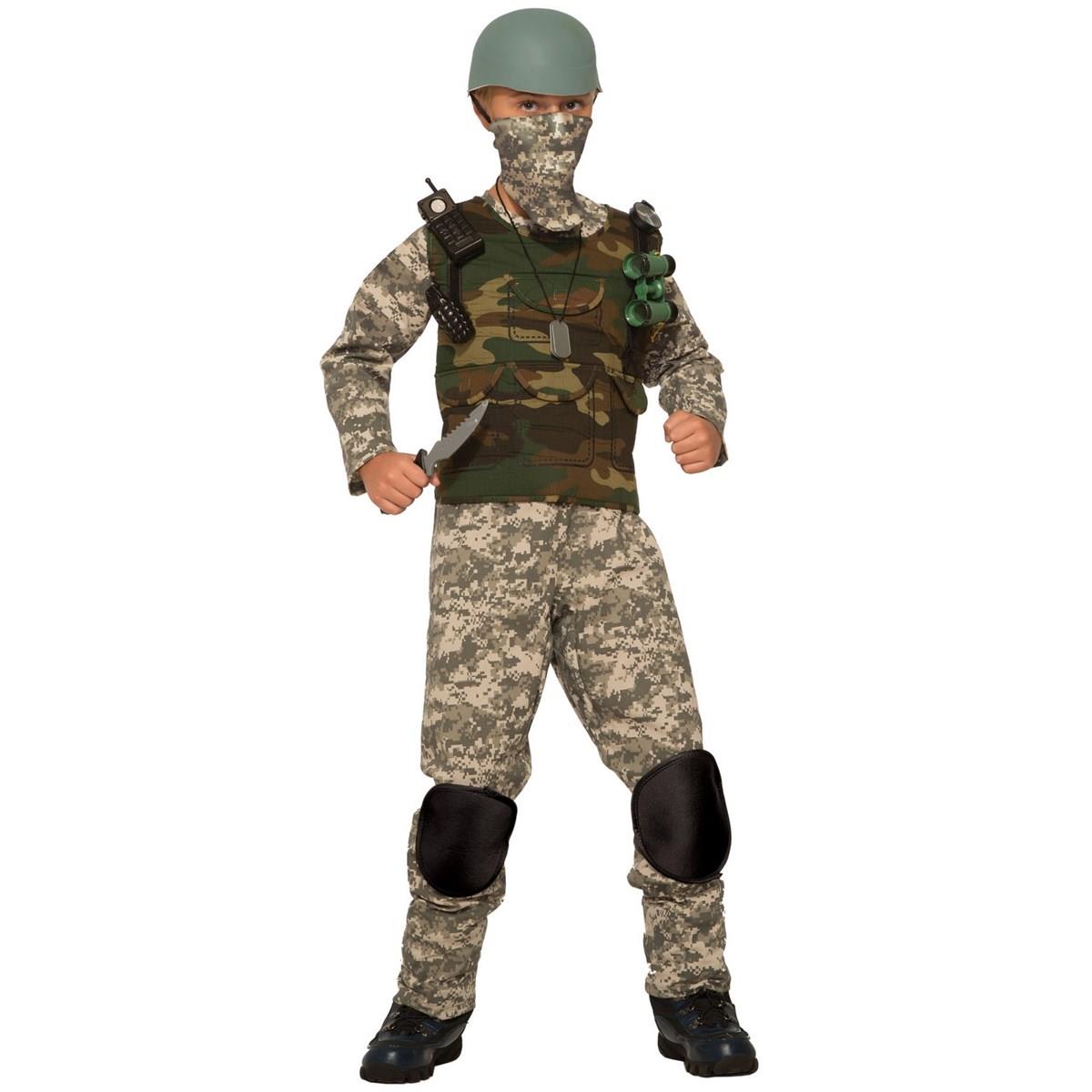 Picture of Forum Novelties 277497 Halloween Boys Combat Trooper Costume - Small