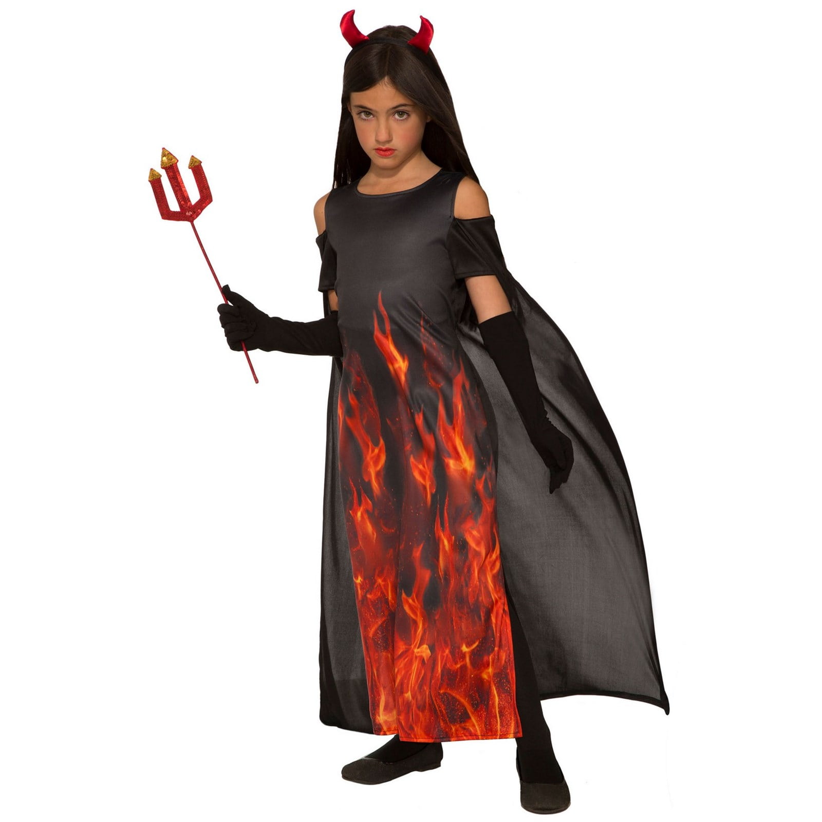 Picture of Forum Novelties 277535 Halloween Girls Elegant Devil Costume - Medium