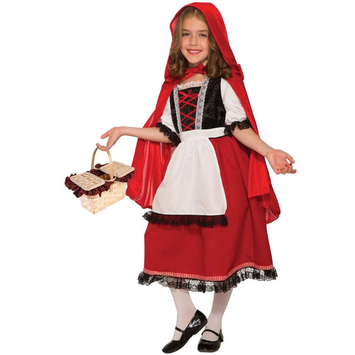 Picture of Forum Novelties 277626 Halloween Girls Deluxe Red Riding Hood Costume - Small