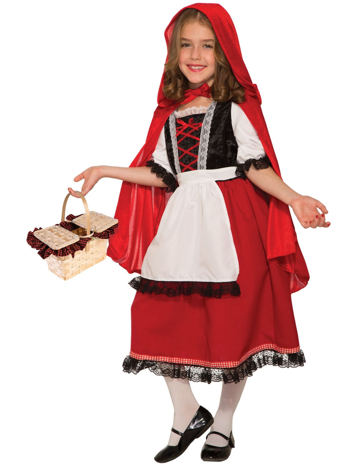 Picture of Forum Novelties 277625 Halloween Girls Deluxe Red Riding Hood Costume - Medium