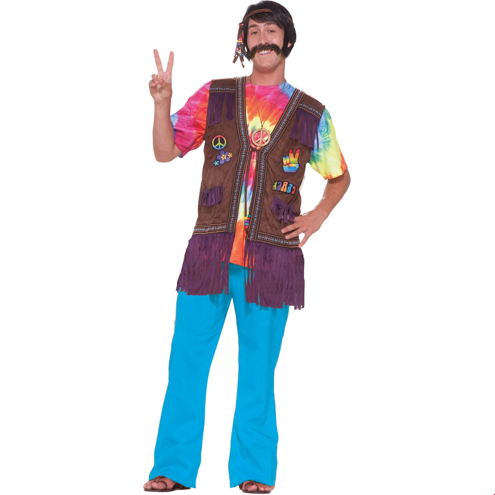 Picture of Forum Novelties 277627 Halloween Adult Hippie Vest - Nominal Size