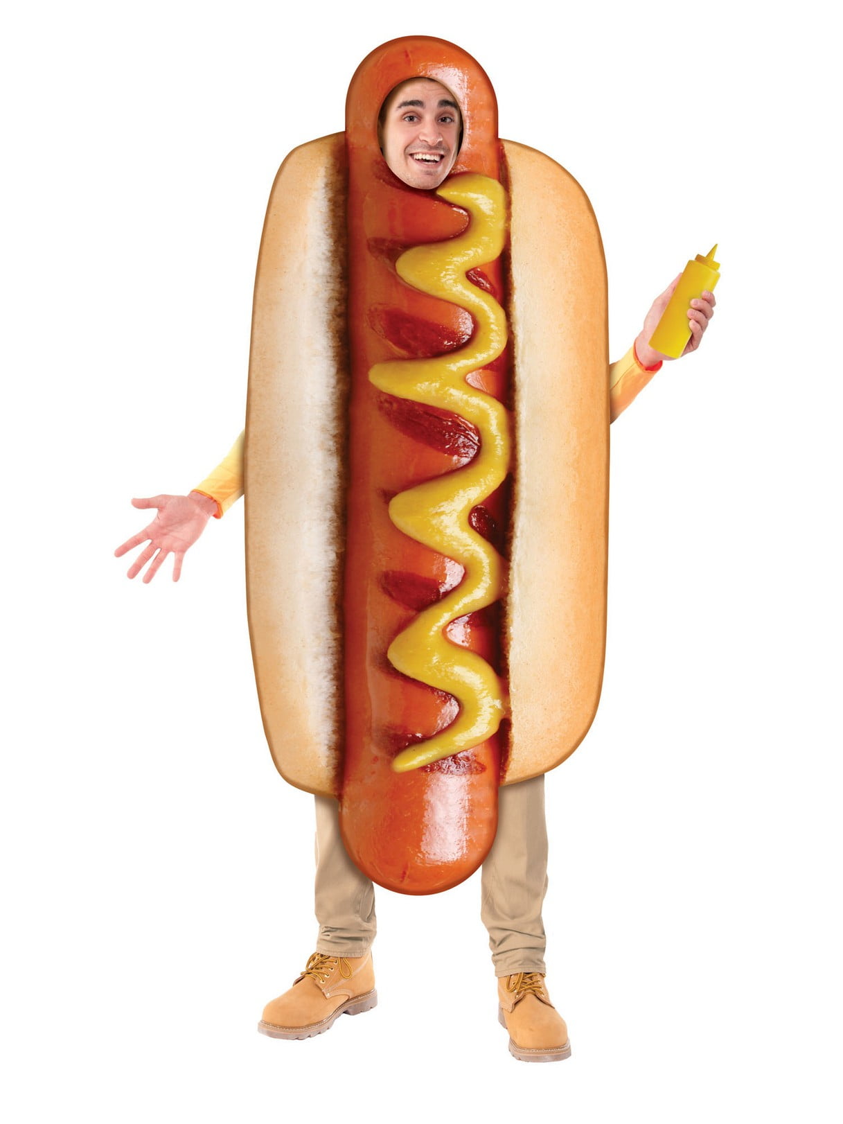 Picture of Forum Novelties 277638 Halloween Adult Sublimation Hot Dog Costume - One Size