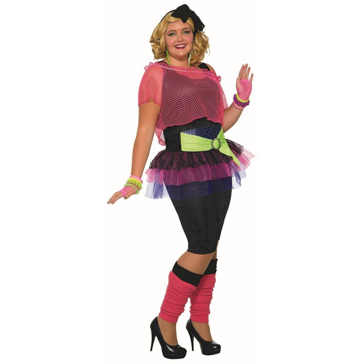 Picture of Forum Novelties 277670 Halloween Womens Curvy 80s Girl Costume - Plus