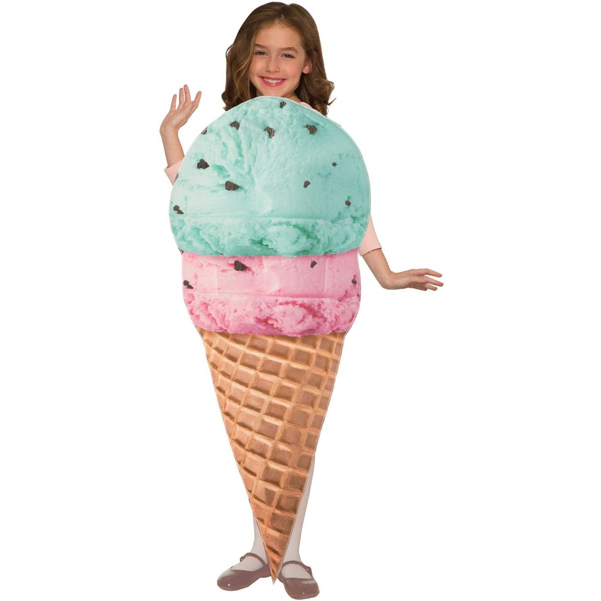 Picture of Forum Novelties 277723 Halloween Kids Ice Cream Cone Costume - One Size