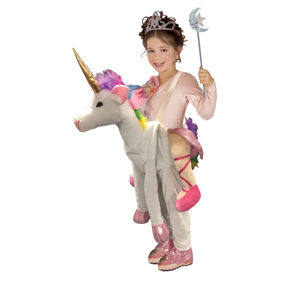 Picture of Forum Novelties 277727 Halloween Girls Ride On Unicorn Costume - One Size