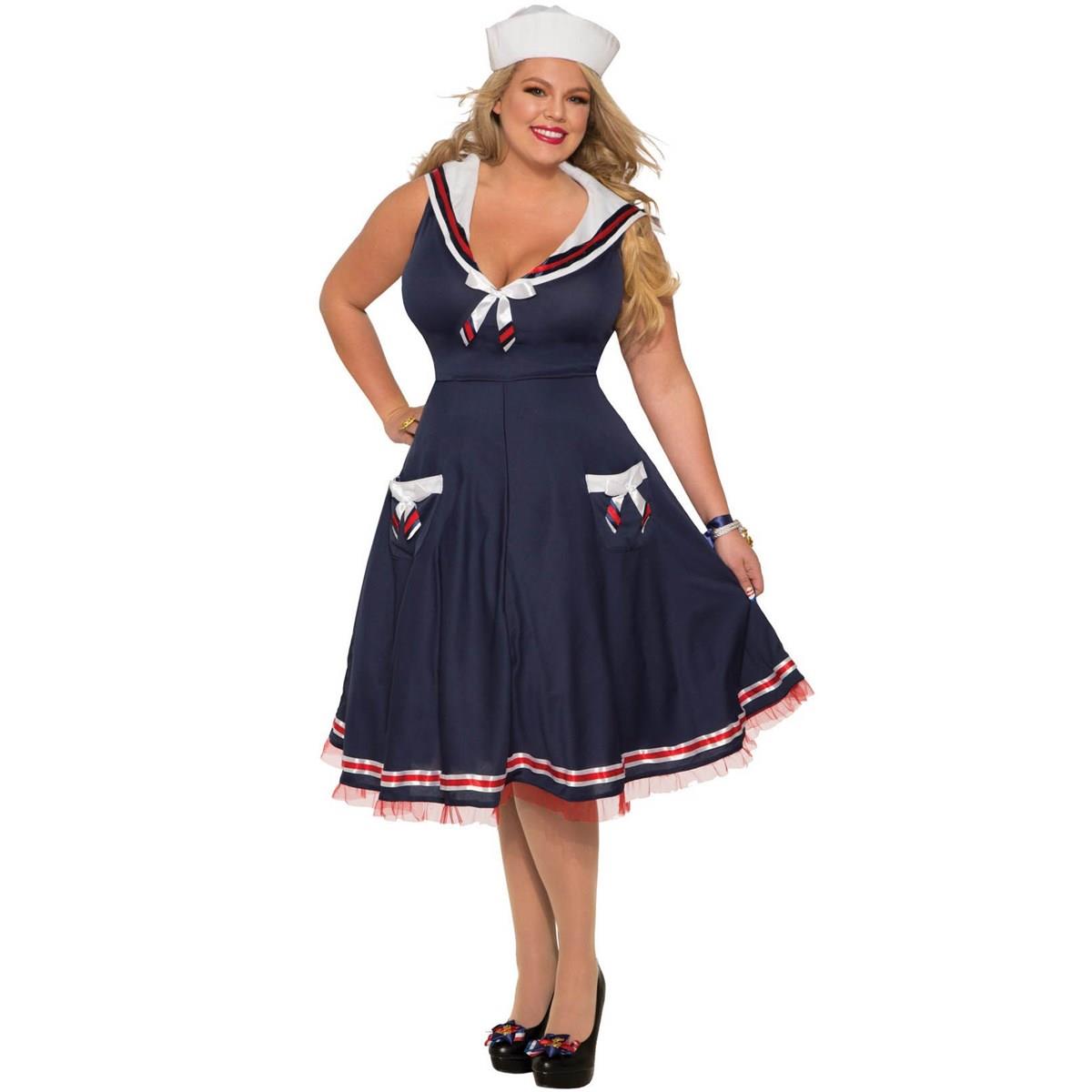 Picture of Forum Novelties 277740 Halloween Womens Ahoy Lady Plus Size Costume