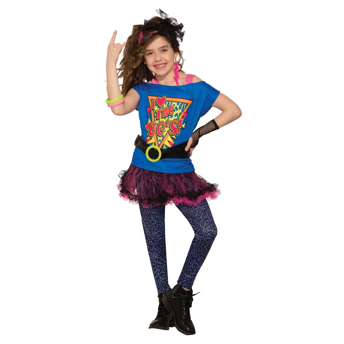 Picture of Rubies  277749 Halloween Girls Totally 80s Costume - Small