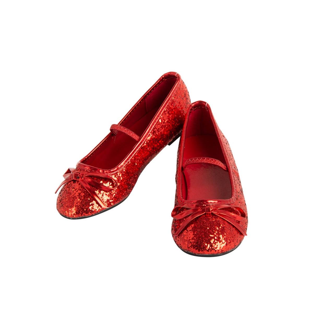 Picture of Rubies 278318 Girls Ballet Shoe - Red, Size 11-12