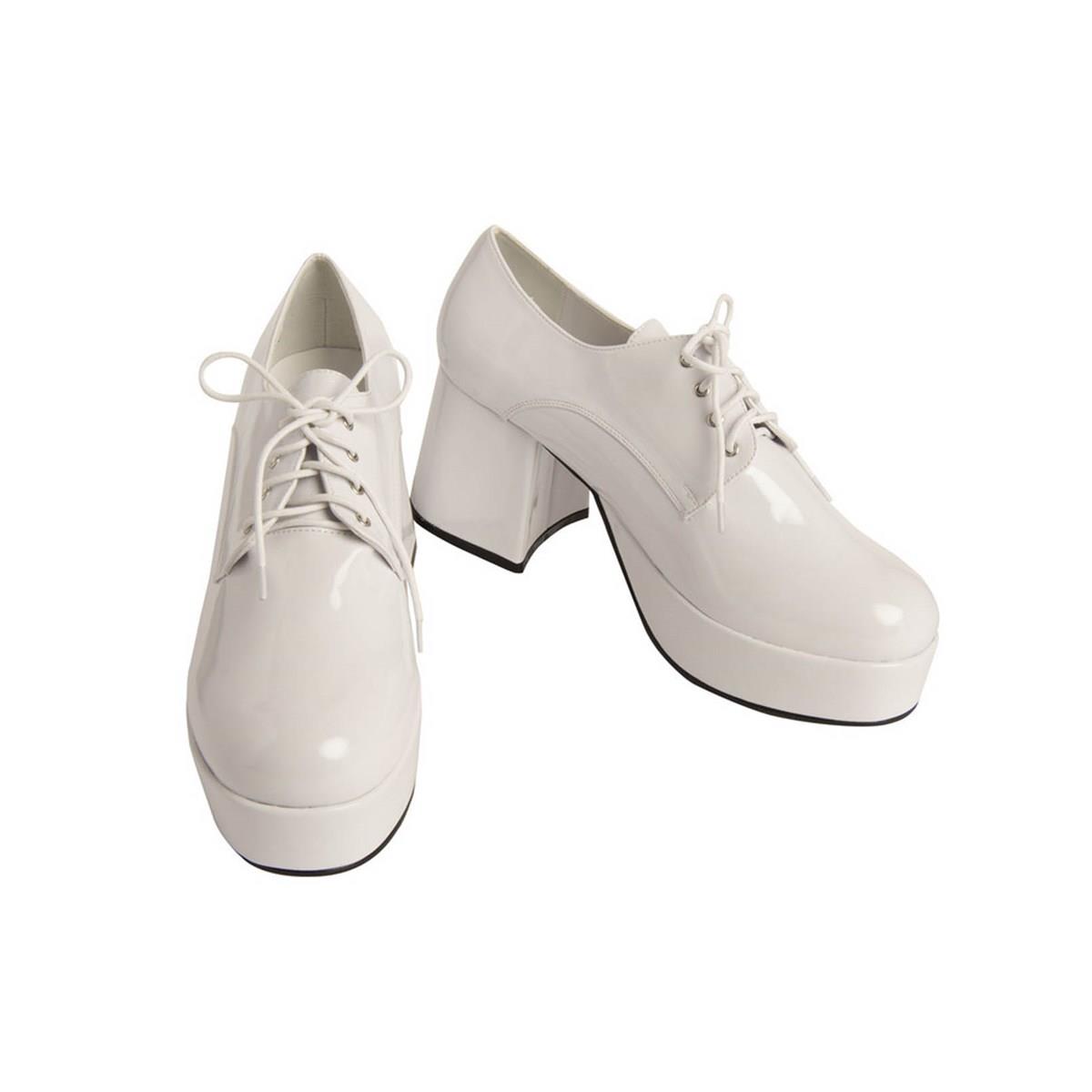 Picture of Rubies 283955 Mens Pimp Platform White Shoes, Size 10-11