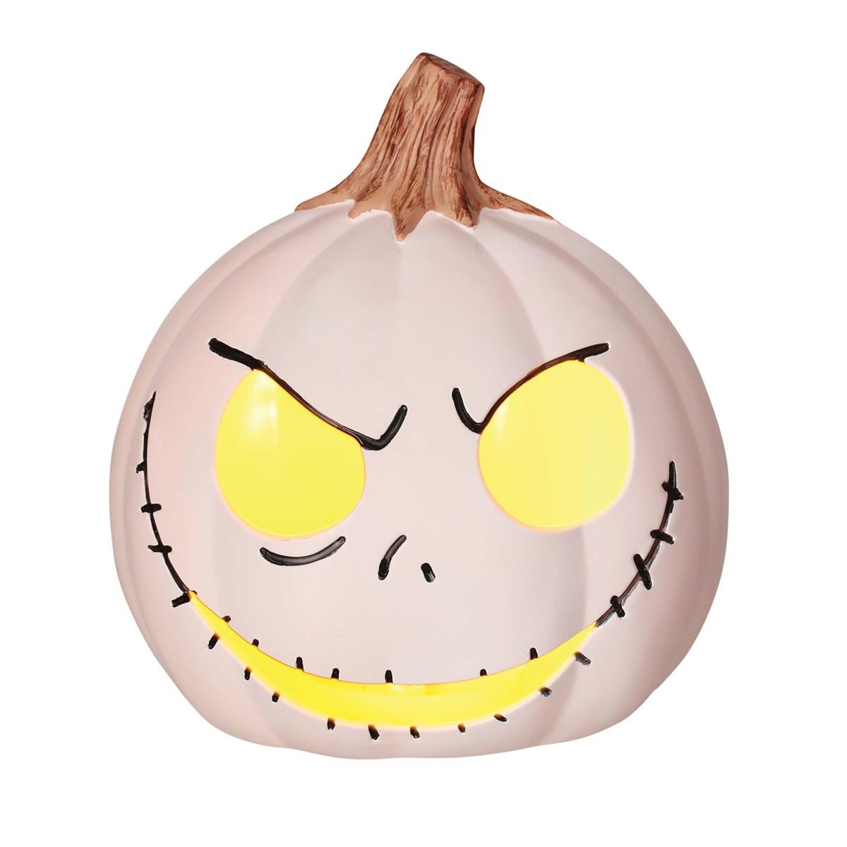 Picture of BuySeasons 248356 6 in. The Nightmare Before Christmas Jack Skellington Light-Up Pumpkin&#44; White