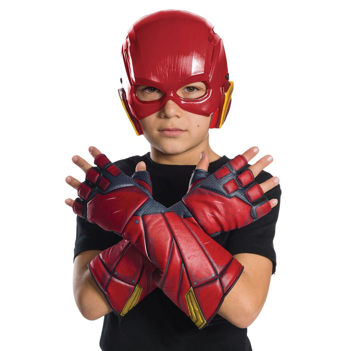 Picture of Rubies 249223 Justice League Movie - Flash Gloves-Child - One Size