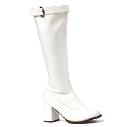 Picture of Ellie Shoes 273712 White Adult Gogo Boots - Size 9