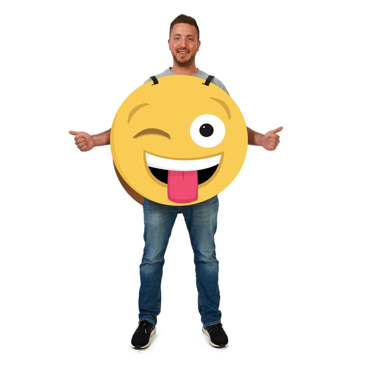 Picture of Advanced Graphics 271873 Wink & Heart 2-Sided Cardboard Emoji Costume&#44; Multicolor - One Size