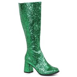 Picture of Ellie Shoes 248671 Womens Gogo Boots&#44; Green Glitter - Size 10