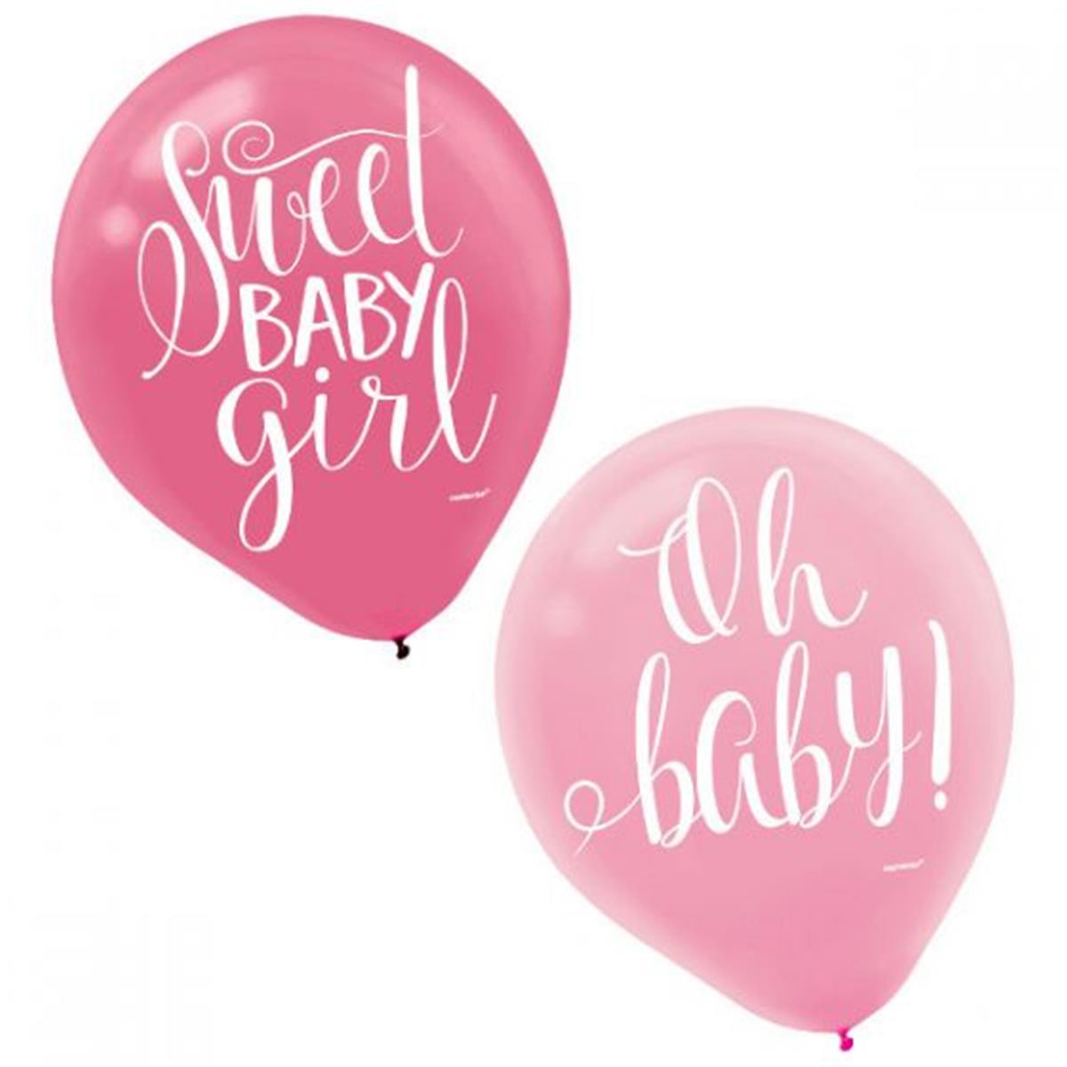 Picture of Amscan 269728 Floral Baby Latex Balloons - 15 Piece